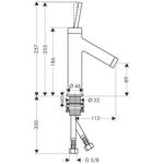 EH-WT-MI 90 AXOR STARCK DN 15 o Zugstange stainless steel optic