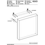 Keuco Kristallspiegel X-LINE 650x700x105mm vulkanit