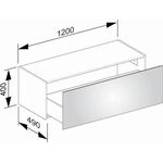Keuco Sideboard X-LINE 1200x400x490mm vulkanit