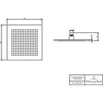 V&B Regenbrause UNIVERSAL SHOWERS 250x250x56mm Deckenm eckig matt black