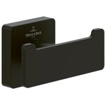 V&B Handtuchhaken ELEMENTS STRIKING 80x44x45mm, doppelt, eckig matt black