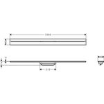 HG Fertigset AXOR Drain Duschr 1m z Wd-mon stainless steel optic