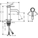 HG Einhebel-Waschtischmischer Tecturis S ComfortZone 110 o Ablaufgarnitur chrom