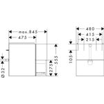 HG Waschtischunterschrank Xevolos E 480x555x475mm Ko Sandb. ma Fr Sandb. met