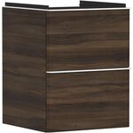 HG Waschtischunterschrank Xelu Q 480x605x475mm NB dunkel Griff mattweiß