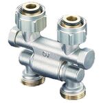 OV Absperrverschraubung ZBU Multiflex F schwenkbar, 3/4Zoll ÜMx3/4Zoll AG
