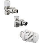OV Thermostatventil-Set Uni LH Eckf V AV 9 m stufenl. Veinst DN 15
