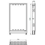 OV Unterputzschrank Regudis W-HTE lang 8 Kreise, 700x1317-1442x110-175mm