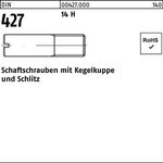 Schaftschraube DIN 427/ISO 2342 Kegelkuppe/Schlitz M8x 18 14 H 100 Stück - VPE: 100