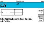 Schaftschraube DIN 427/ISO 2342 Kegelkuppe/Schlitz M3x 8 A1 100 Stück - VPE: 100
