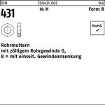 Rohrmutter DIN 431 BG 1/2 SW32 14 H 50 Stück - VPE: 50