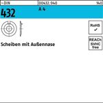 Scheibe DIN 432 Außennase 37 A 4 1 Stück