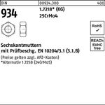 Sechskantmutter DIN 934 M10 25CrMo4 1 Stück