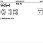 Kronenmutter DIN 935-1 M8 6/6 Automatenstahl 100 Stück - VPE: 100