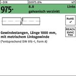 Gewindestange DIN 975 links M24 -LHx 1000mm 8.8 galv.verz. 1 Stück