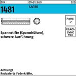 Spannstift DIN 1481 2x 16 1.4310 schwere Ausführung 100 Stück - VPE: 100