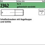 Schaftschraube ISO 2342 Kegelkuppe/Schlitz M6x25 14 H galv.verz. 100St. - VPE: 100
