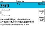 Rundstahlbügel DIN 3570 o.Mutter A 176/NW 150 A 4 1 Stück