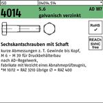 Sechskantschraube ISO 4014 Schaft M16x 120 5.6 W7 galv.verz. 25St. - VPE: 25