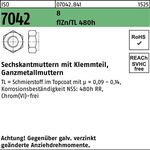 Sechskantmutter ISO 7042 Klemmteil M6 8 zinklamellenbes. flZnnc 480h-L 1000St. - VPE: 1000