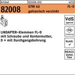 Klemmen R 82008 GTW 40 FL-D FL 2 - D 11 galv.verz. 1 Stück LINDAPTER