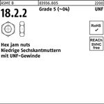 Sechskantmutter R 83936 UNF-Gewinde niedrig 9/16 Grade 5 (~04) 50 Stück - VPE: 50