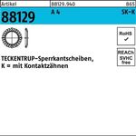 Sperrkantscheibe R 88129 K 4x 8,2x0,8 A 4 1000 Stück TECKENTRUP - VPE: 1000