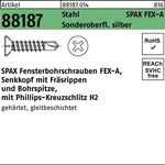 Fensterbohrschraube R 88187 Seko PH 3,9x19-H Sta silber 1000St. SPAX - VPE: 1000