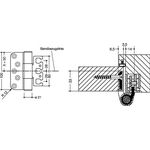 Türband B9107B PA 92 grau ma ungefälzter Holzflügel Rolle 105mm DIN L/R