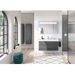 V&B Waschtischunterschrank COLLARO 1154x546x444mm m LED Bel Glossy Grey