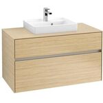 V&B Waschtischunterschrank COLLARO 100x54,8x50cm WT mttg m LED-B. No Oak