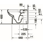 Tiefspül-Stand-WC Duravit No.1 rim. 370x570mm 4,5 l weiß HygieneGlaze