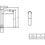 VB Einhebel-WT-Arm. erhöht O.novo 50x295x200mm m Push-Open-Ablgarn. Chrom