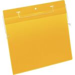 Dokumententasche B297xH210mm DIN A4 quer m.flex.Drahtbügel gelb 50 DURABLE