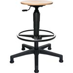 Drehhocker m.Gleiter Buche Sitz-H.540-800mm TOPSTAR
