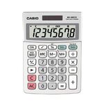 CASIO Tischrechner MS-88ECO-W-EH 10x14cm 8stellig silbergrau