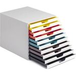 DURABLE Schubladenbox VARICOLOR MIX 10 763027 10Fächer grau/farbig