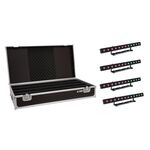 EUROLITE Set 4x LED PIX-12 HCL Leiste + Case