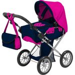 AM Puppen-Kombiwagen Heart, blau/magenta