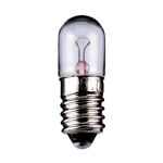 Röhrenlampe Sockel E10 12,0 Volt 0,6 Watt 28mm,10er Pack