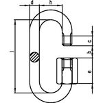 Kettenschnellverschluss Gr.4 Innen-H.33mm Öffnungs-W.5,5mm ZN - VPE: 100
