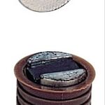 Fangmagnetschnäpper M73/GP9 D.13,6x15mm Ku.weiß Stahl chromatiert, 50 Stück