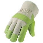 Kunstlederhandschuhe Gr.10,5 grün/naturfarben PSA I ASATEX - VPE: 12