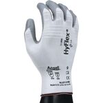 Handschuhe HyFlex 11-800 Gr.9 weiß/grau EN 388 PSA II Nyl.m.Nitrilschaum ANSELL - VPE: 12