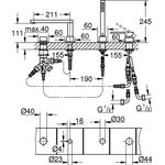 Grohe 4-Loch-Wannenkombination PLUS chr