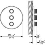 Unterputzventil GROHTHERM SMARTCONTROL rd 3-fach ha graph