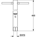 Grohe Montageschlüssel f Rapidmontage SW 13