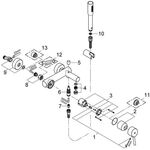 Grohe Einhand-Wannenbatterie CONCETTO 1/2Zoll m Brausegarnitur chr