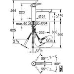 Grohe Einhand-Spültischbatterie CONCETTO 1/2Zoll mi-ho Ala ND chr