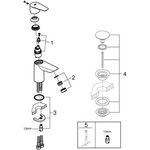 Grohe Einhand-Waschtischbatterie BAUEDGE 1/2Zoll S-Size glatter Körper chr